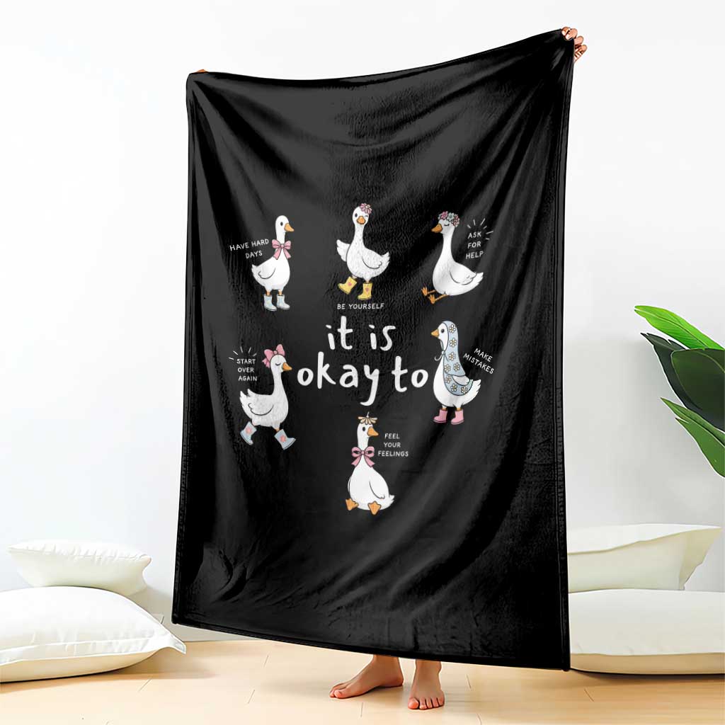 Silly Goose It is Okay to Mental Health Throw Blanket Counselor Special Education