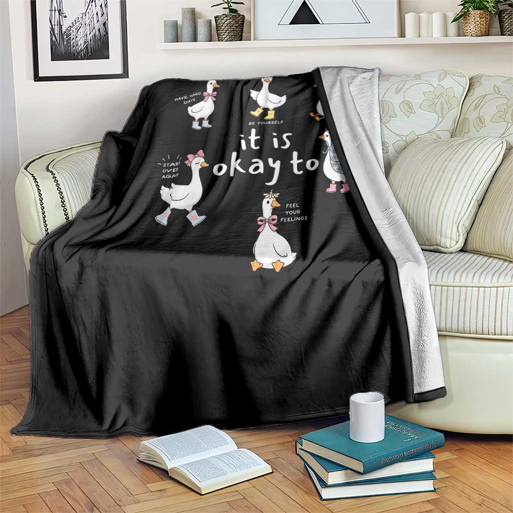 Silly Goose It is Okay to Mental Health Throw Blanket Counselor Special Education