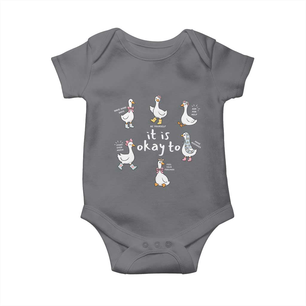 Silly Goose It is Okay to Mental Health Baby Onesie Counselor Special Education