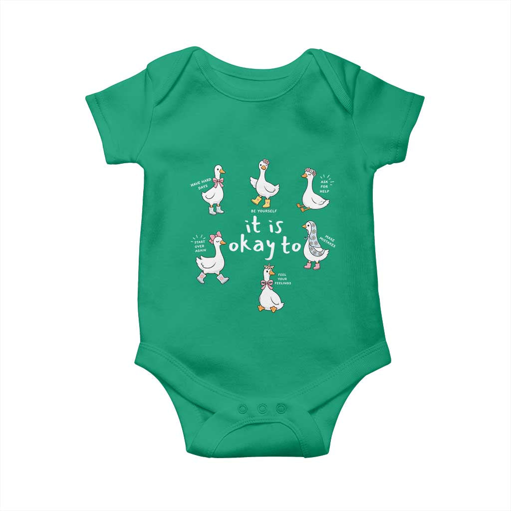 Silly Goose It is Okay to Mental Health Baby Onesie Counselor Special Education