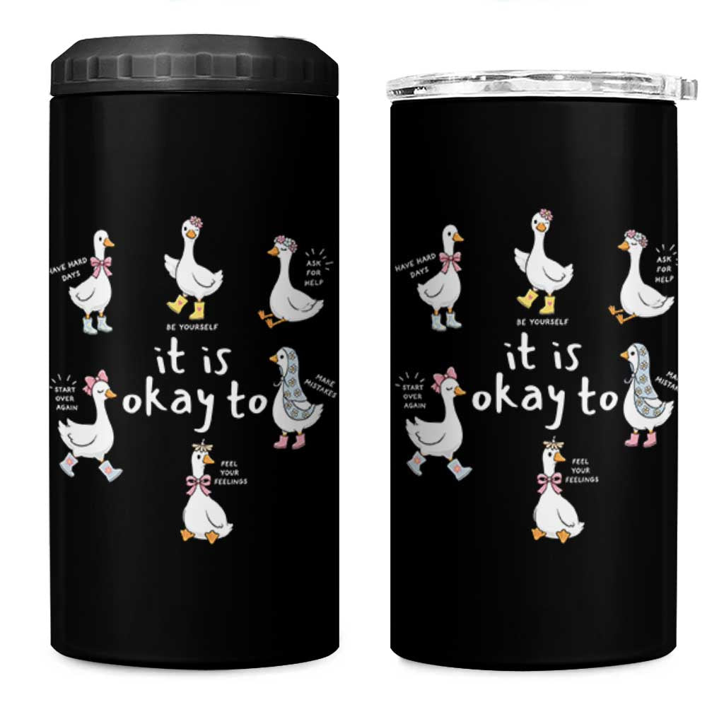Silly Goose It is Okay to Mental Health 4 in 1 Can Cooler Tumbler Counselor Special Education