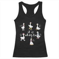 Silly Goose It is Okay to Mental Health Racerback Tank Top Counselor Special Education