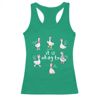 Silly Goose It is Okay to Mental Health Racerback Tank Top Counselor Special Education