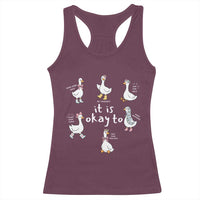 Silly Goose It is Okay to Mental Health Racerback Tank Top Counselor Special Education