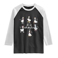 Silly Goose It is Okay to Mental Health Raglan Shirt Counselor Special Education