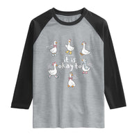 Silly Goose It is Okay to Mental Health Raglan Shirt Counselor Special Education