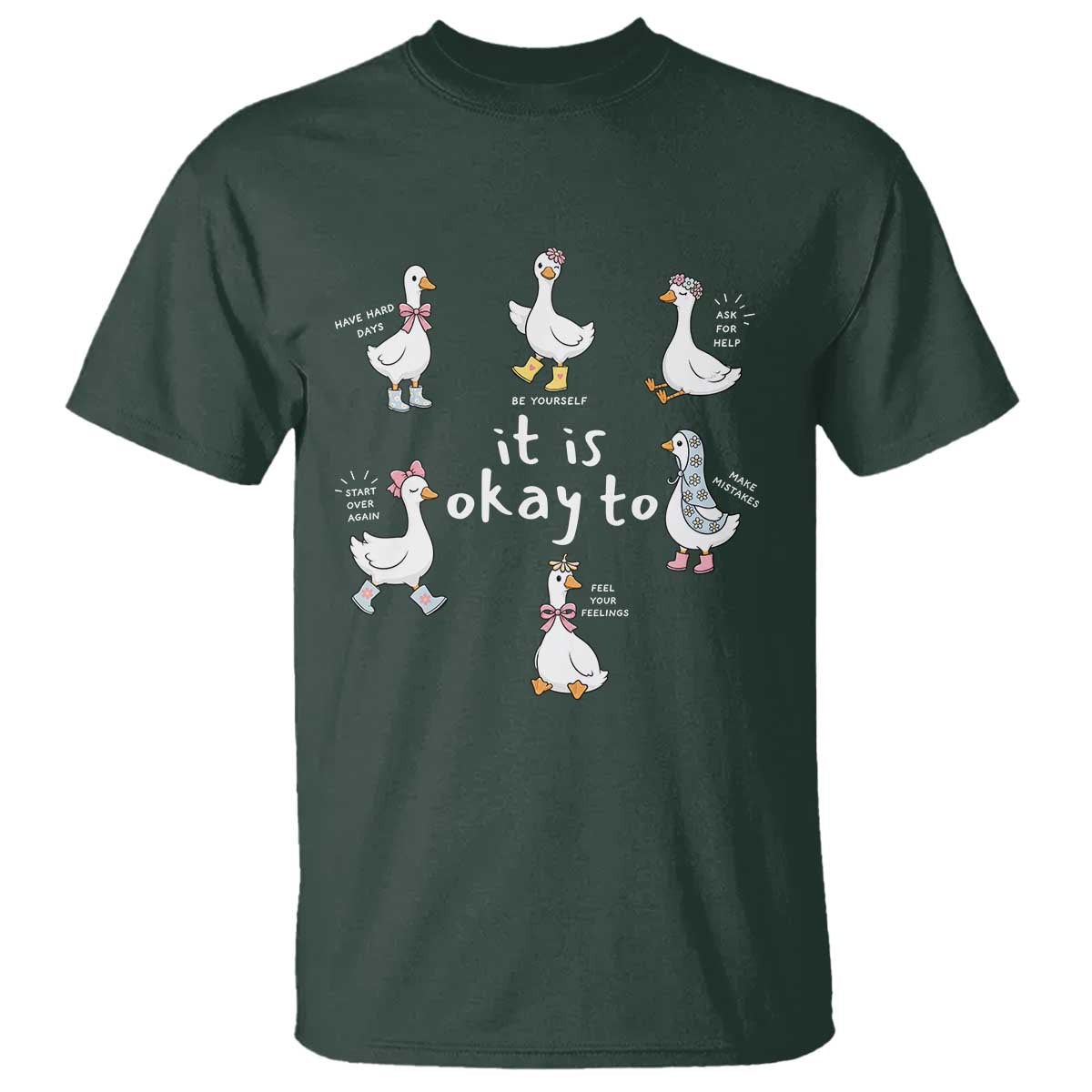 Silly Goose It is Okay to Mental Health T Shirt Counselor Special Education