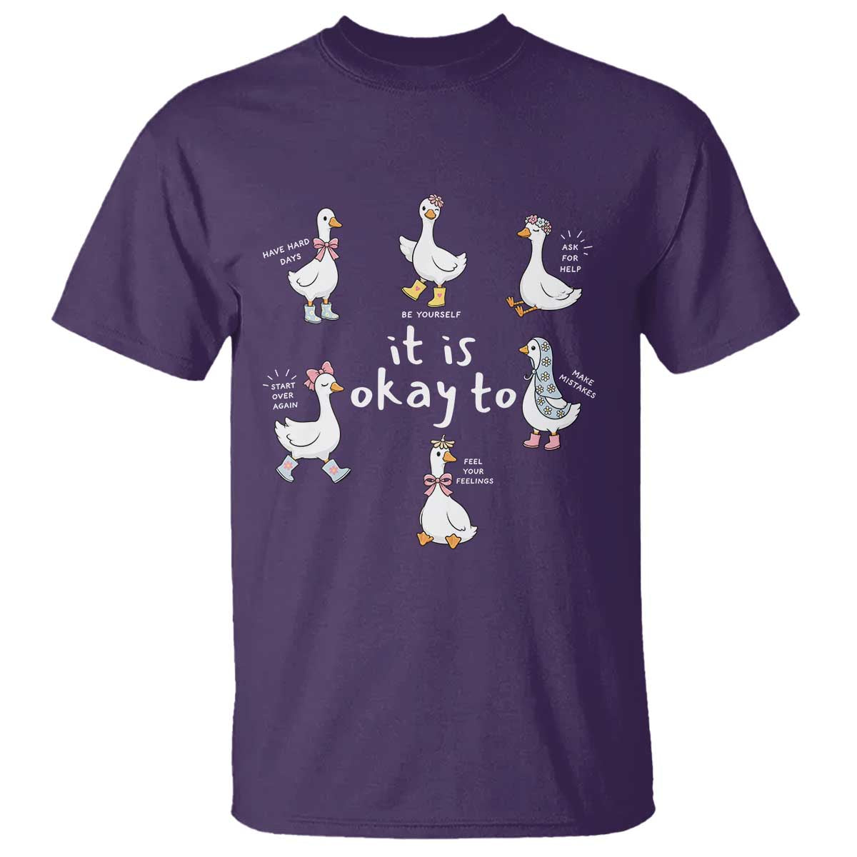 Silly Goose It is Okay to Mental Health T Shirt Counselor Special Education