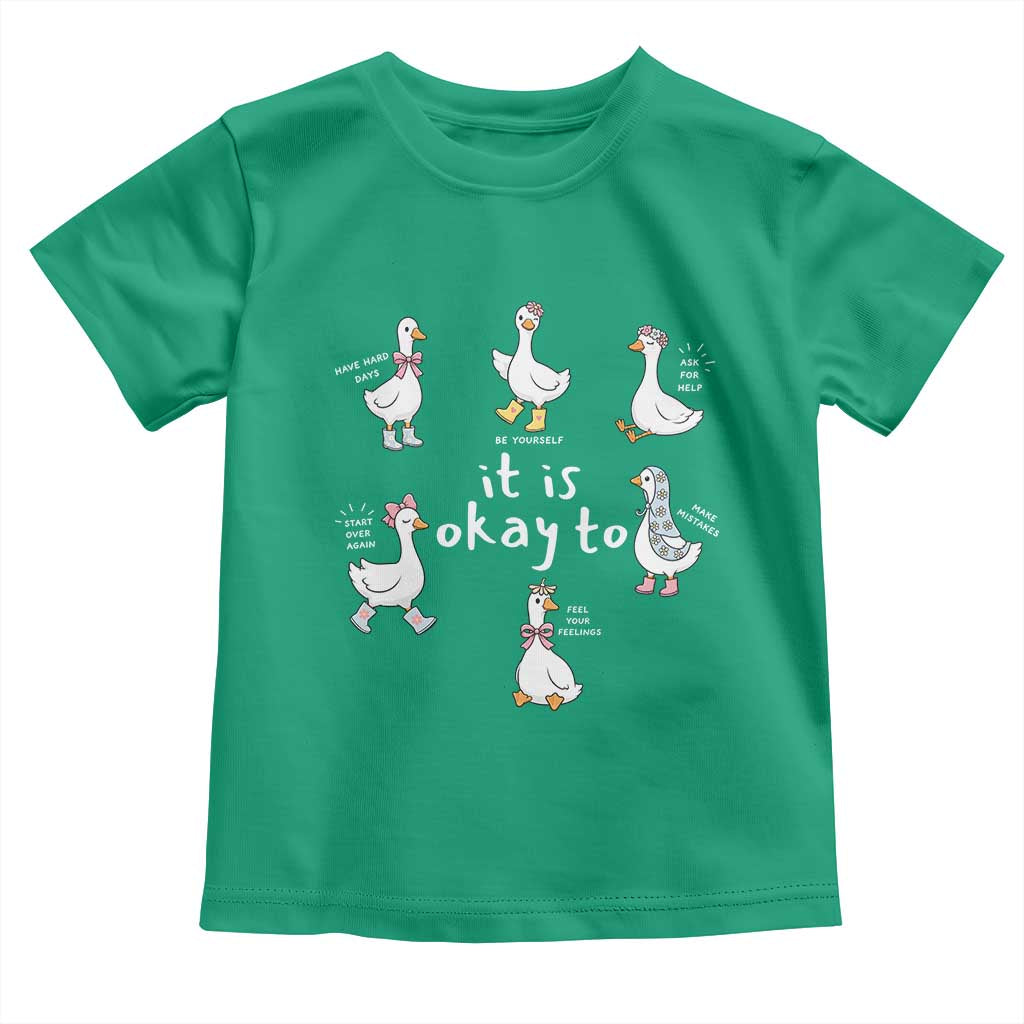 Silly Goose It is Okay to Mental Health Toddler T Shirt Counselor Special Education