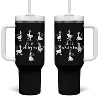 Silly Goose It is Okay to Mental Health Tumbler With Handle Counselor Special Education