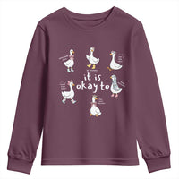 Silly Goose It is Okay to Mental Health Youth Sweatshirt Counselor Special Education