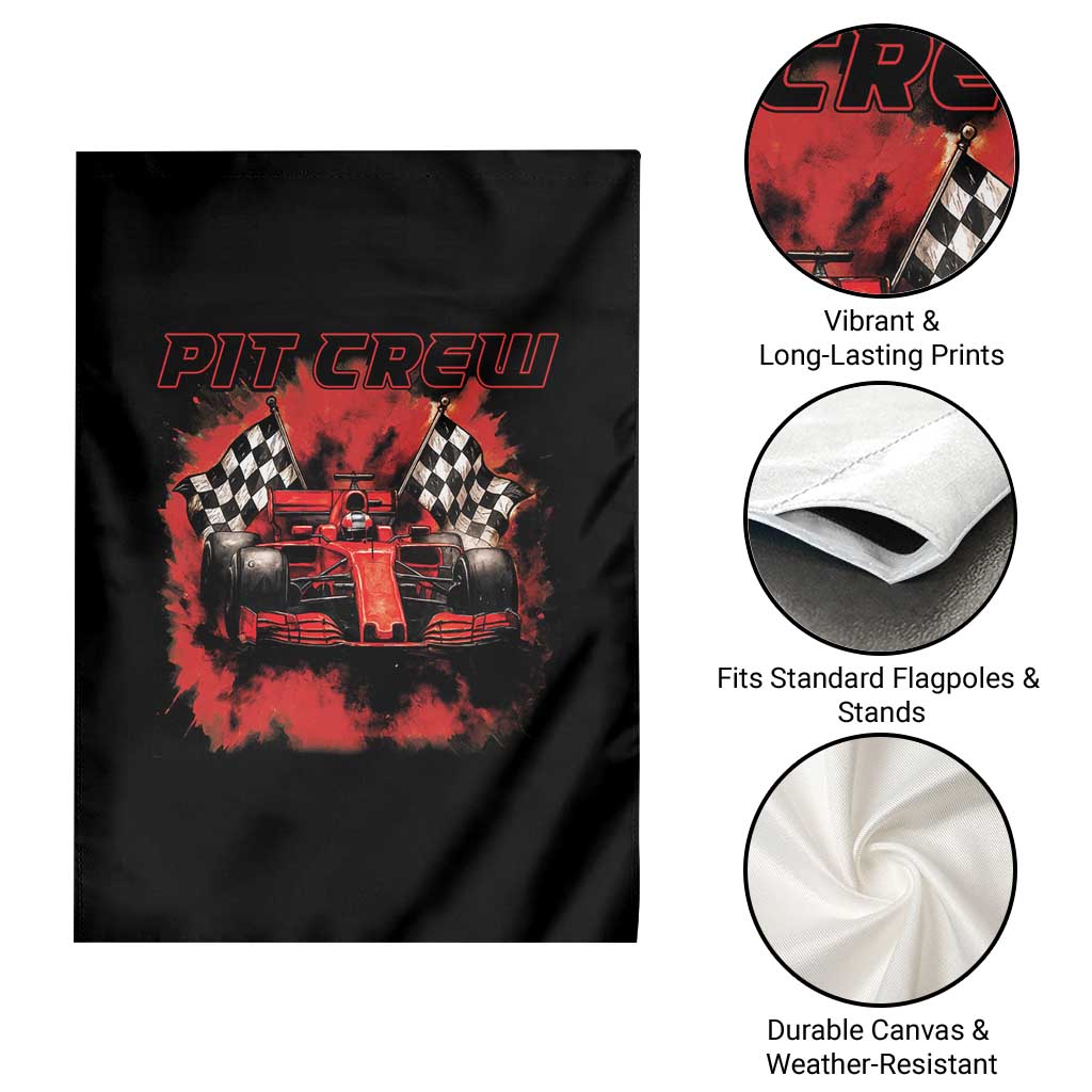 Racing Car Checkered Flag Garden Flag Pit Crew Race Car - Wonder Print Shop