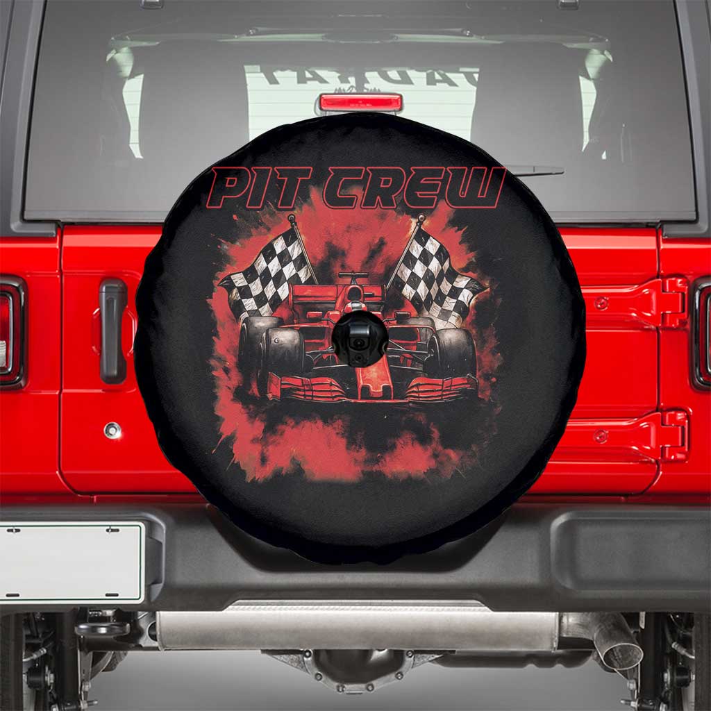 Racing Car Checkered Flag Spare Tire Cover Pit Crew Race Car - Wonder Print Shop
