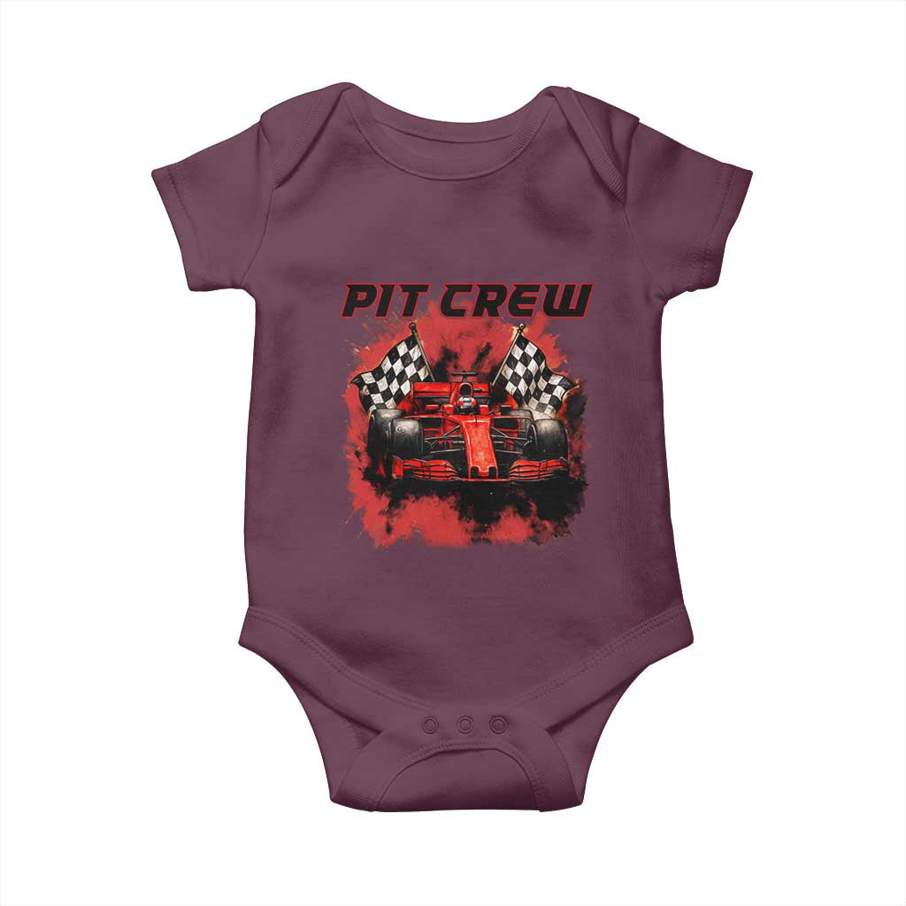 Racing Car Checkered Flag Baby Onesie Pit Crew Race Car - Wonder Print Shop