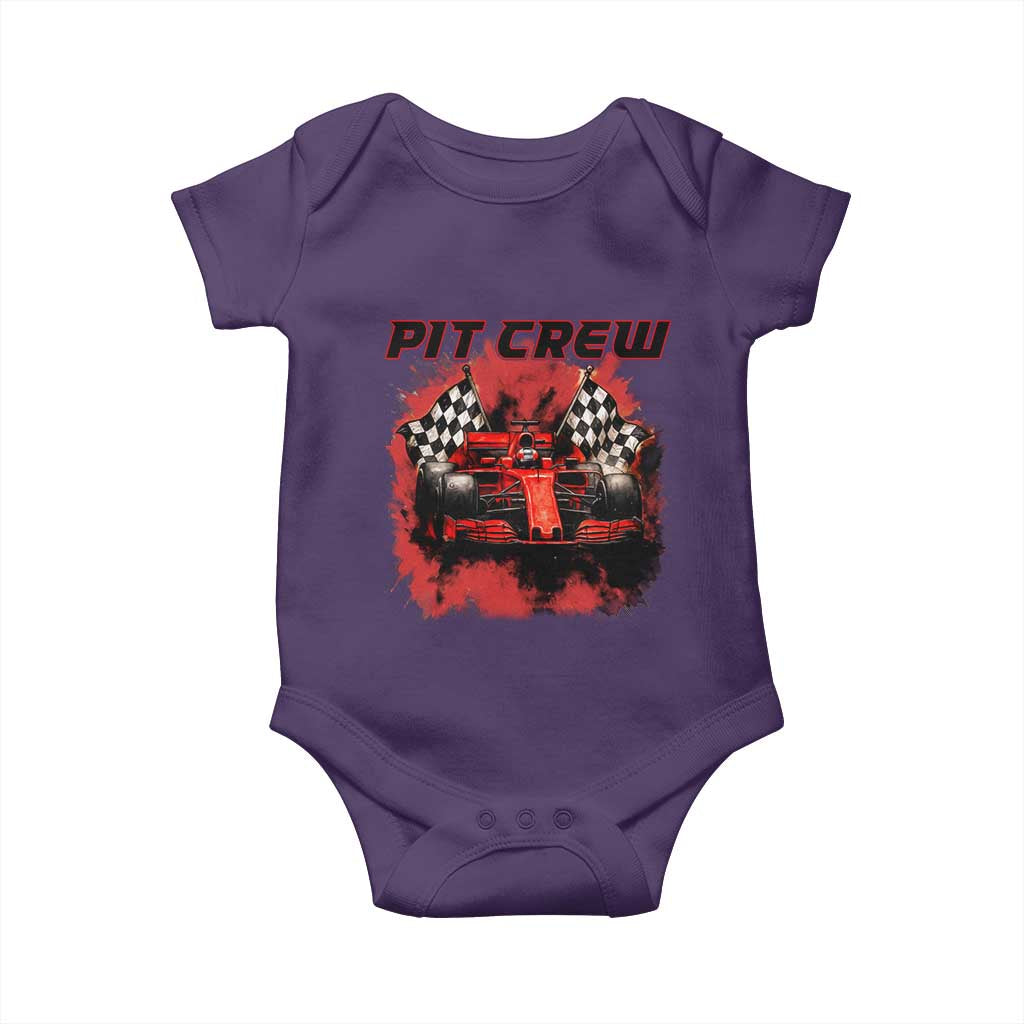Racing Car Checkered Flag Baby Onesie Pit Crew Race Car - Wonder Print Shop