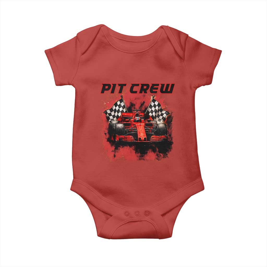 Racing Car Checkered Flag Baby Onesie Pit Crew Race Car - Wonder Print Shop