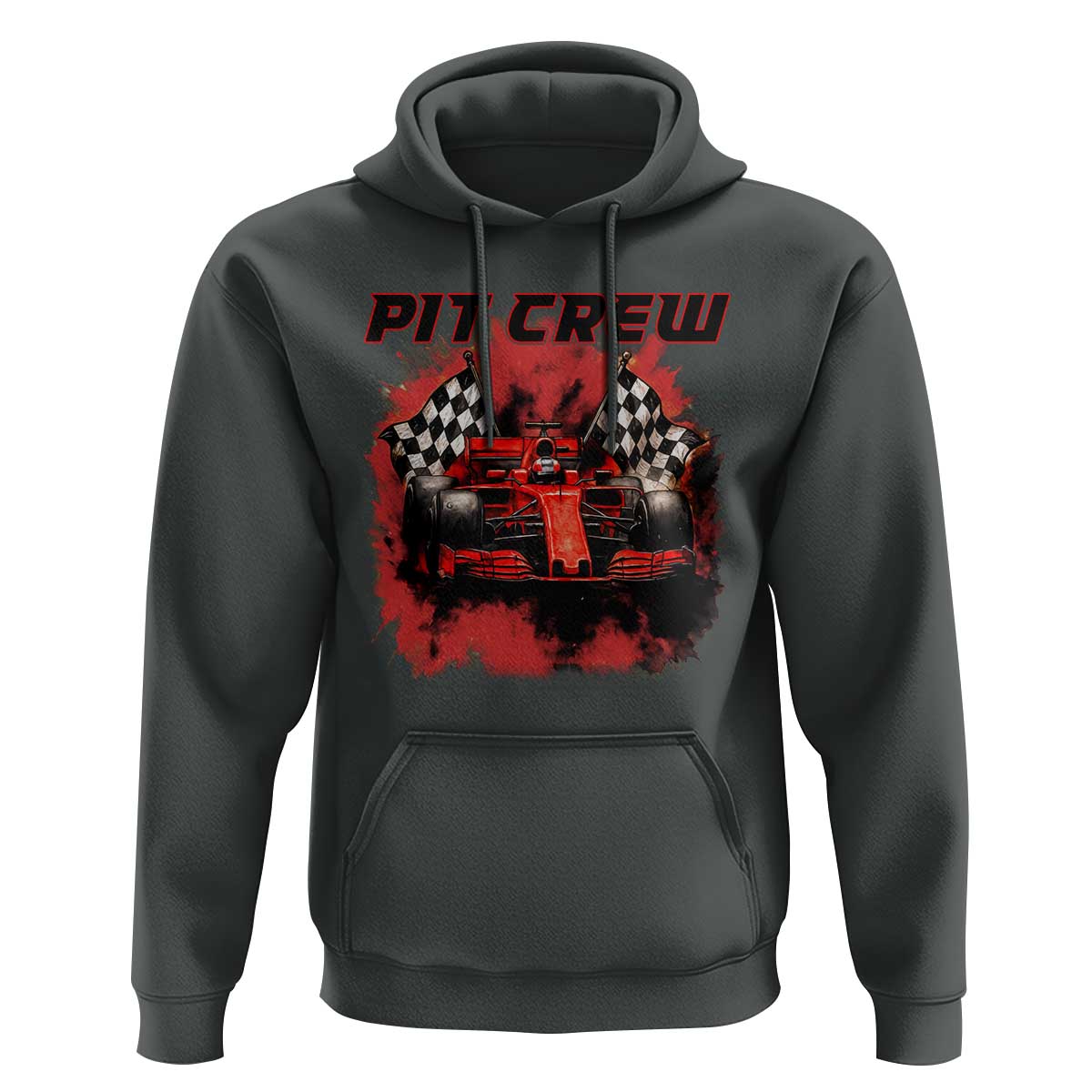 Racing Car Checkered Flag Hoodie Pit Crew Race Car - Wonder Print Shop