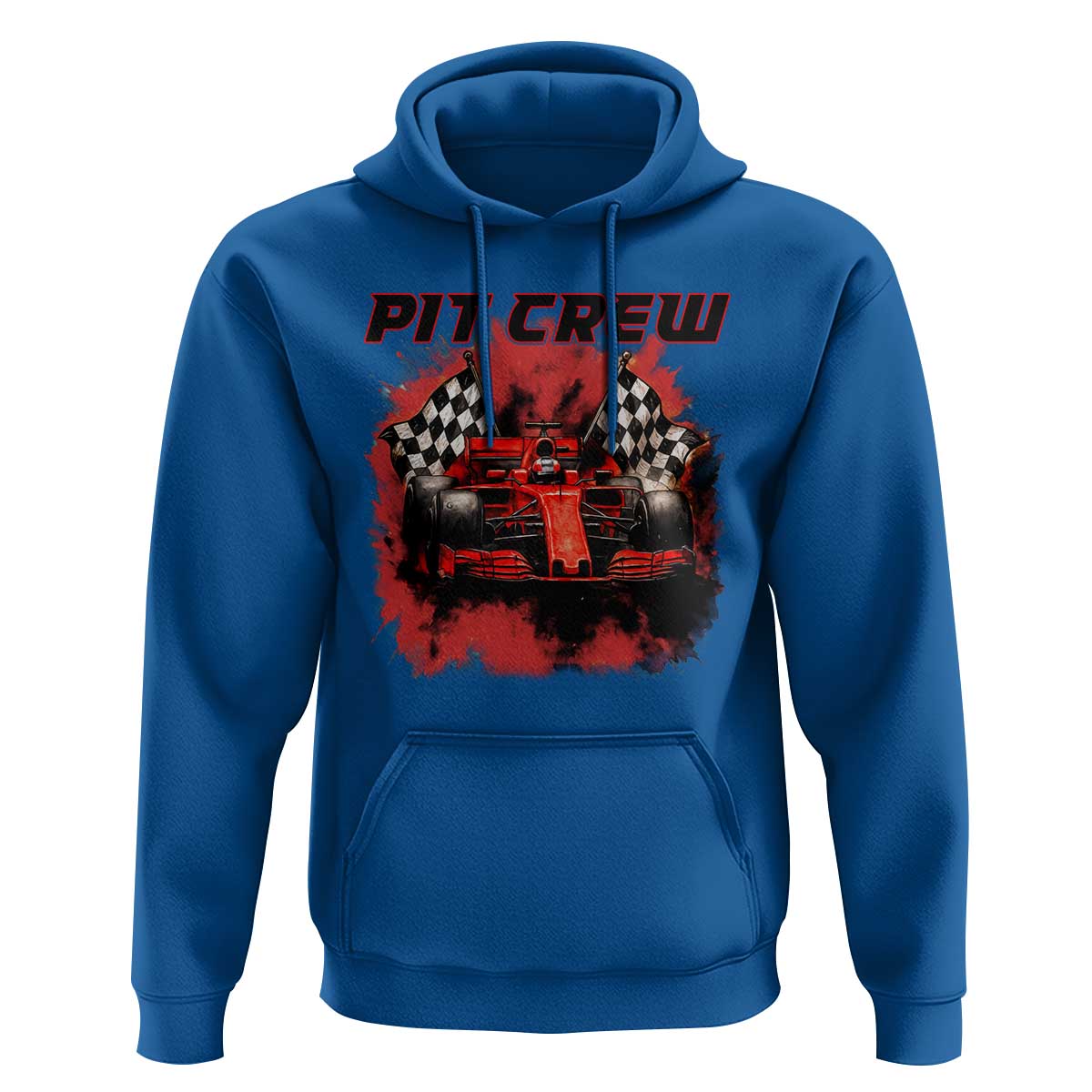 Racing Car Checkered Flag Hoodie Pit Crew Race Car - Wonder Print Shop