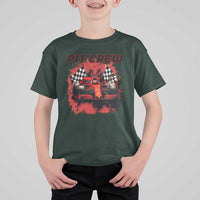 Racing Car Checkered Flag T Shirt For Kid Pit Crew Race Car - Wonder Print Shop