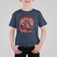 Racing Car Checkered Flag T Shirt For Kid Pit Crew Race Car - Wonder Print Shop