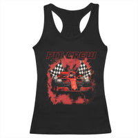 Racing Car Checkered Flag Racerback Tank Top Pit Crew Race Car - Wonder Print Shop