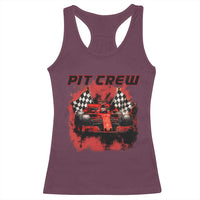 Racing Car Checkered Flag Racerback Tank Top Pit Crew Race Car - Wonder Print Shop