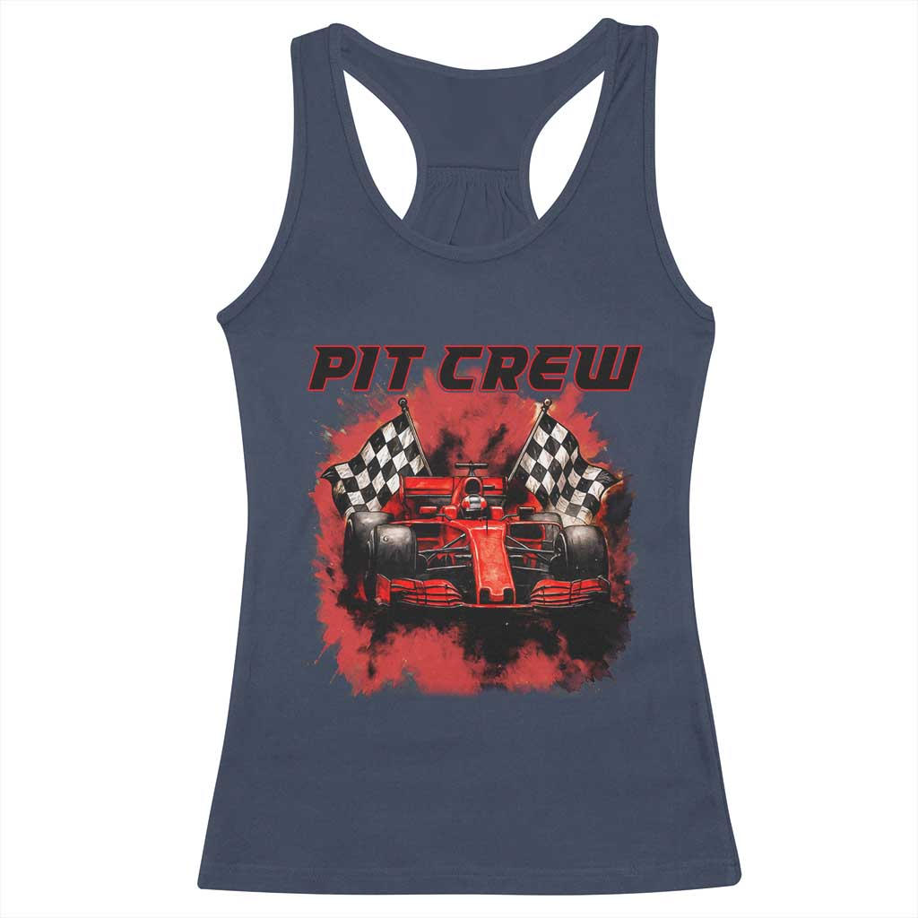 Racing Car Checkered Flag Racerback Tank Top Pit Crew Race Car - Wonder Print Shop
