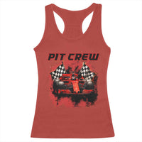 Racing Car Checkered Flag Racerback Tank Top Pit Crew Race Car - Wonder Print Shop
