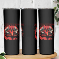 Racing Car Checkered Flag Skinny Tumbler Pit Crew Race Car