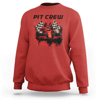 Racing Car Checkered Flag Sweatshirt Pit Crew Race Car - Wonder Print Shop