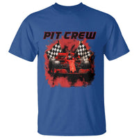 Racing Car Checkered Flag T Shirt Pit Crew Race Car - Wonder Print Shop