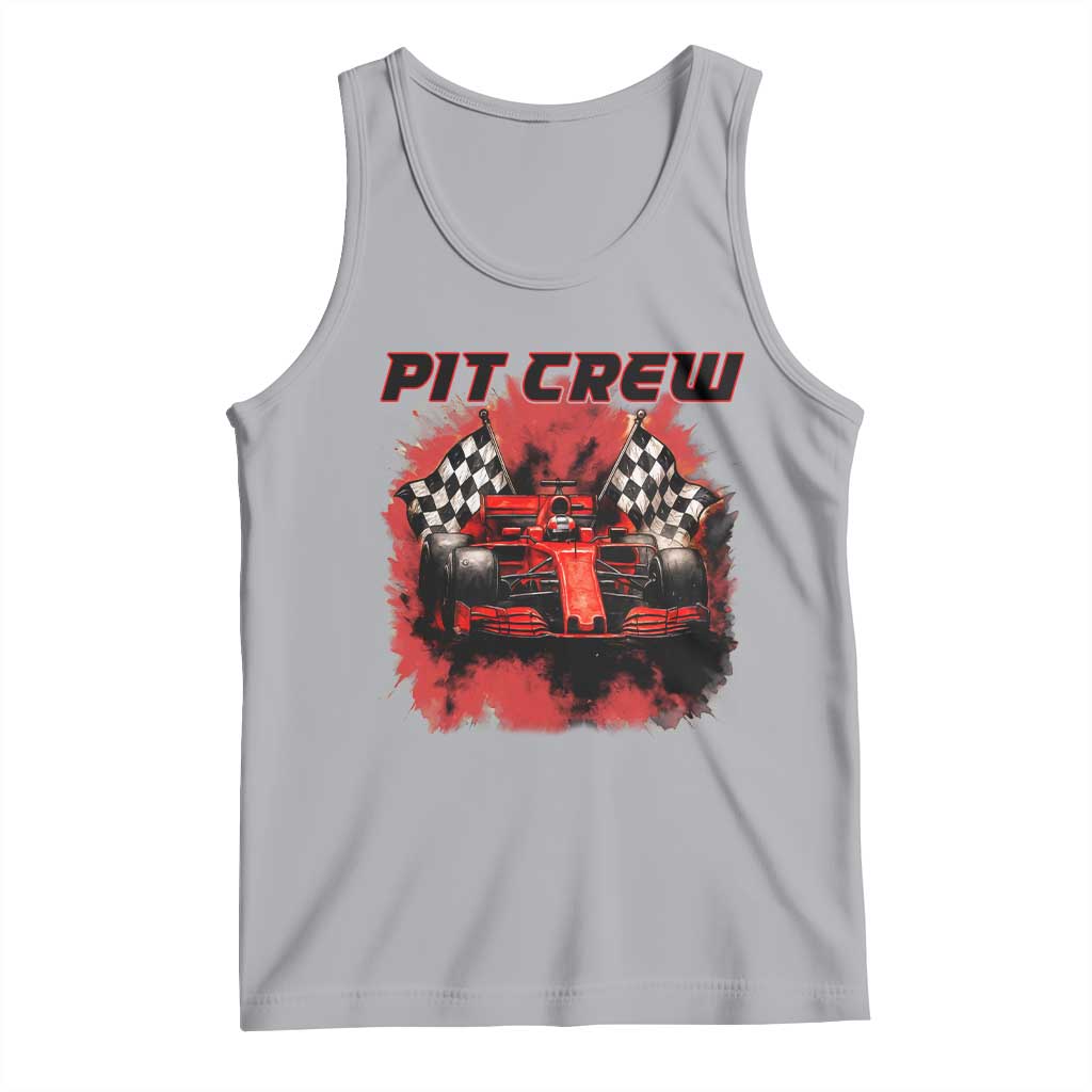 Racing Car Checkered Flag Tank Top Pit Crew Race Car - Wonder Print Shop