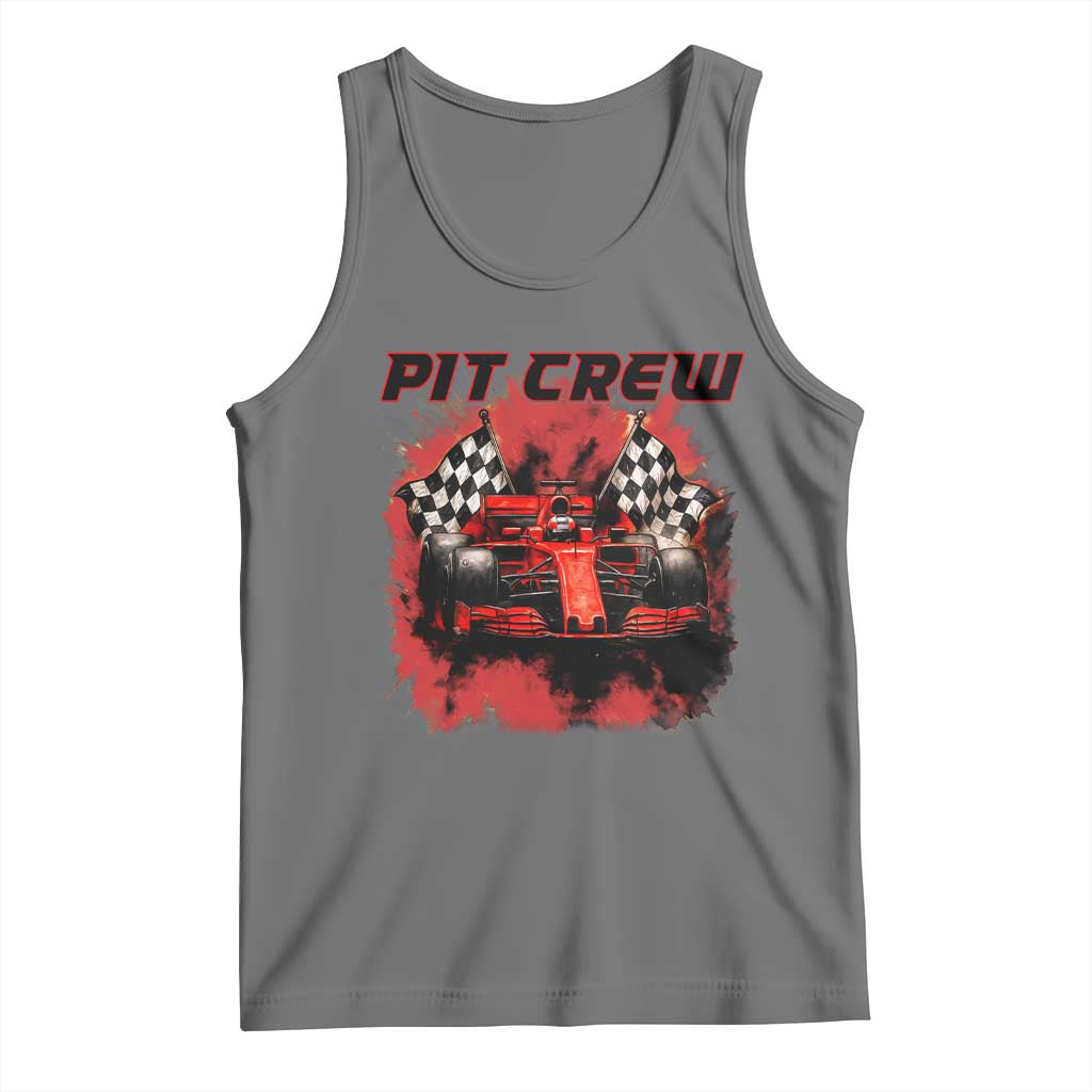 Racing Car Checkered Flag Tank Top Pit Crew Race Car - Wonder Print Shop