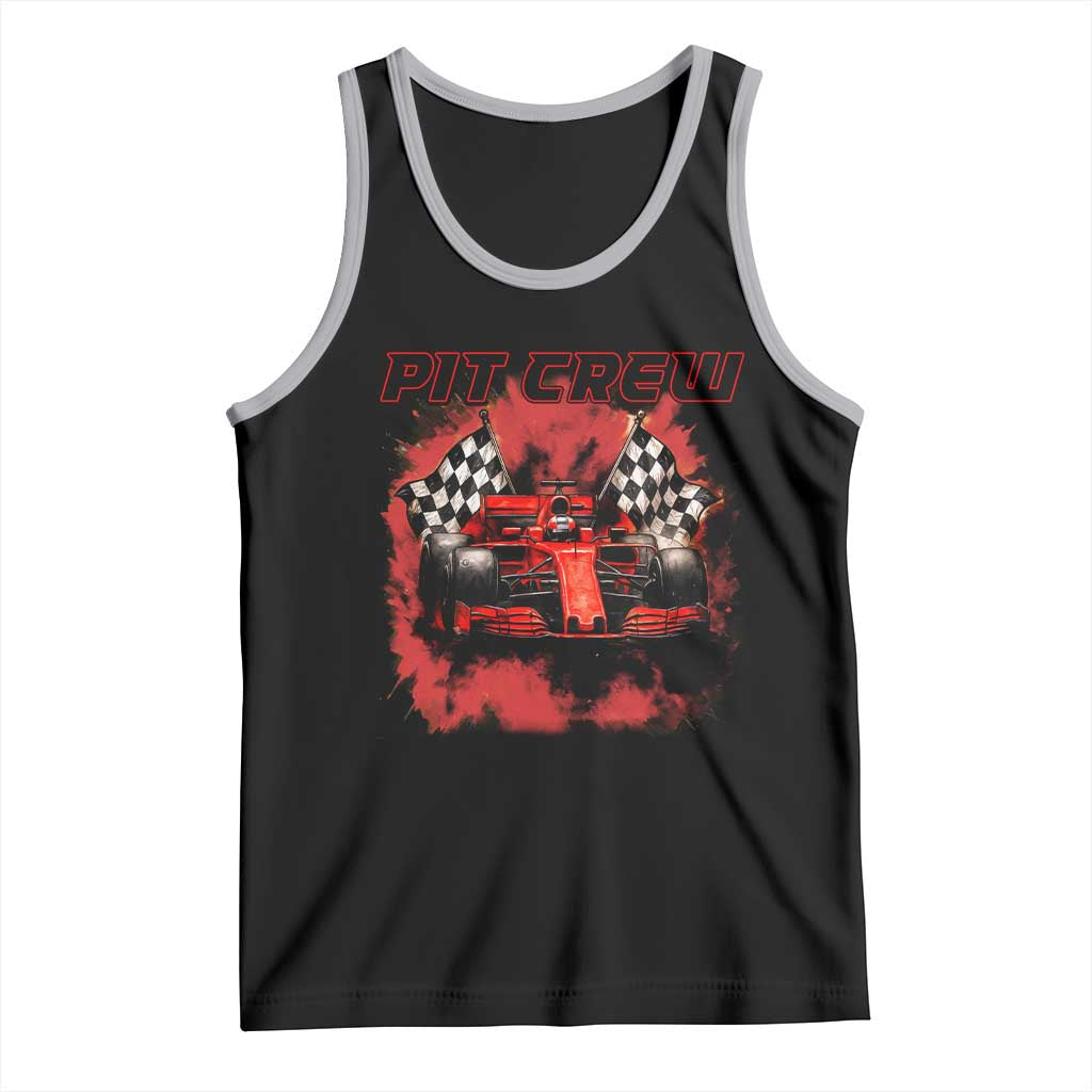 Racing Car Checkered Flag Tank Top Pit Crew Race Car - Wonder Print Shop