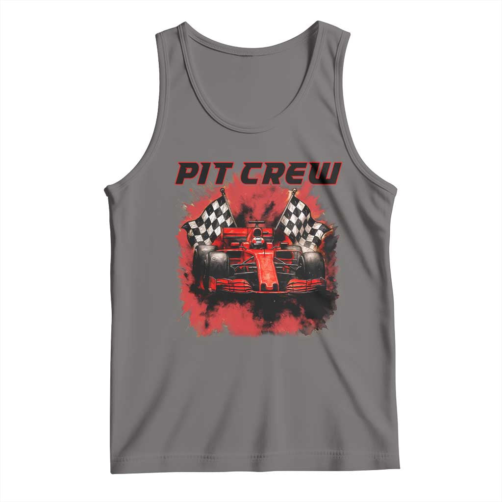 Racing Car Checkered Flag Tank Top Pit Crew Race Car - Wonder Print Shop
