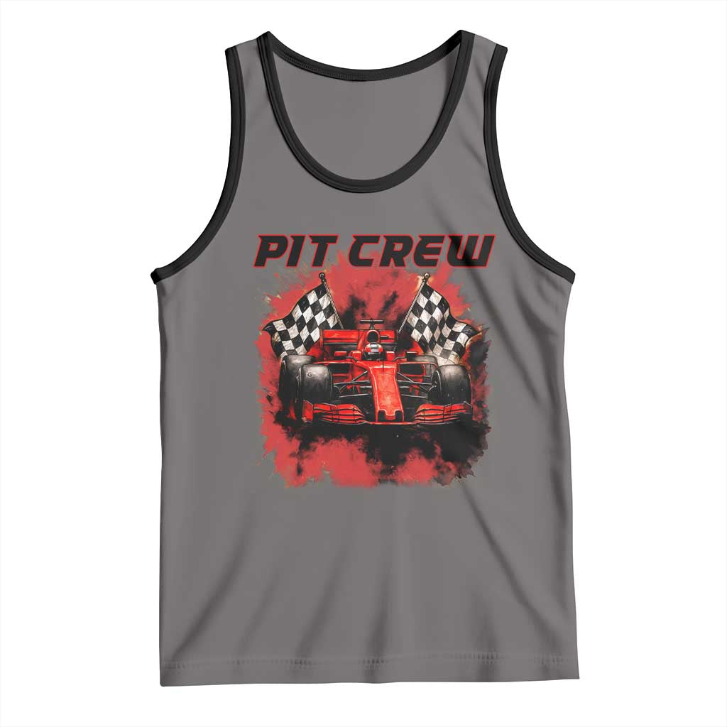 Racing Car Checkered Flag Tank Top Pit Crew Race Car - Wonder Print Shop