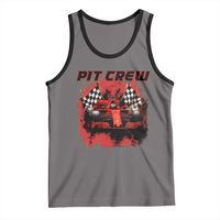 Racing Car Checkered Flag Tank Top Pit Crew Race Car - Wonder Print Shop