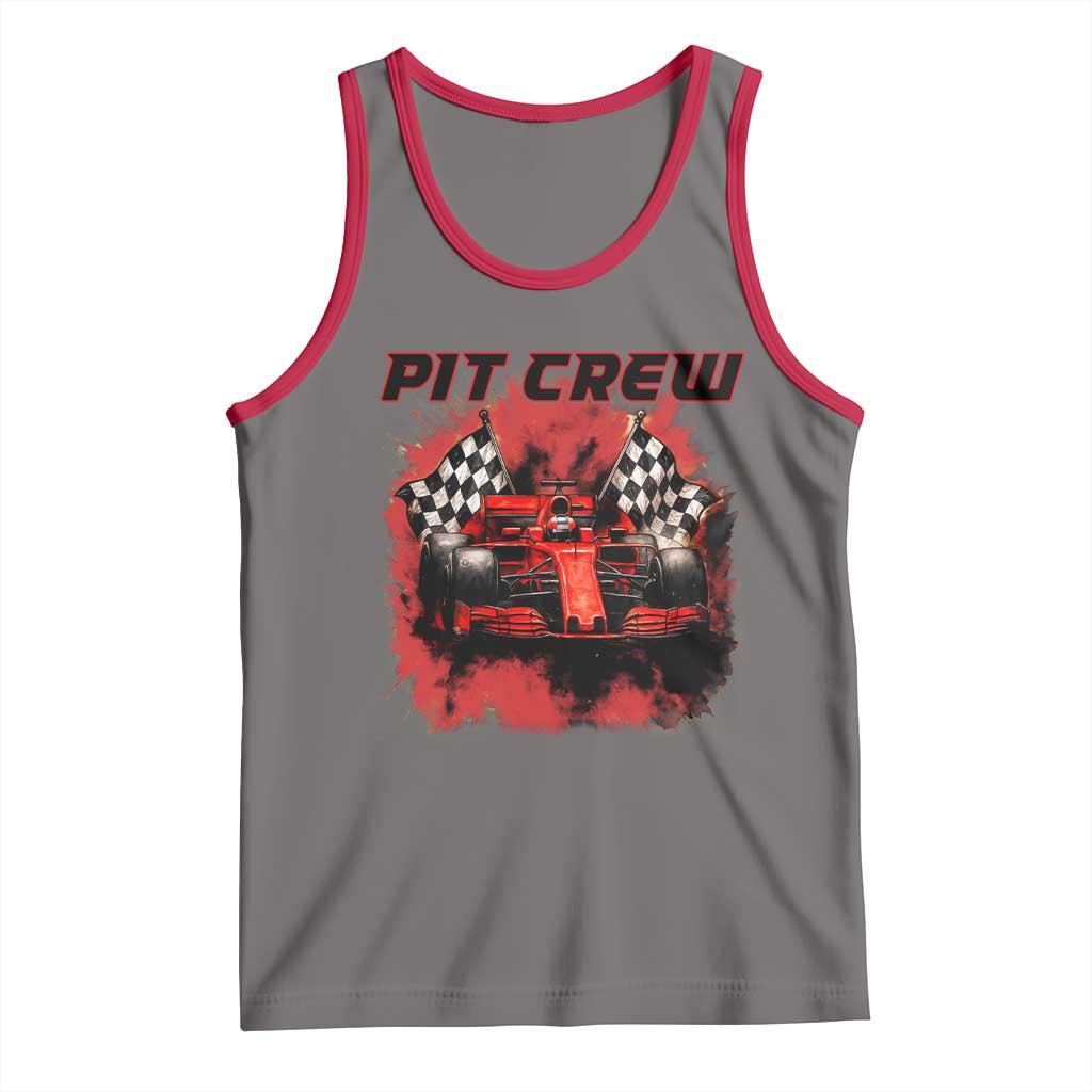 Racing Car Checkered Flag Tank Top Pit Crew Race Car - Wonder Print Shop