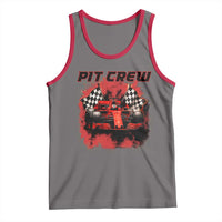 Racing Car Checkered Flag Tank Top Pit Crew Race Car - Wonder Print Shop