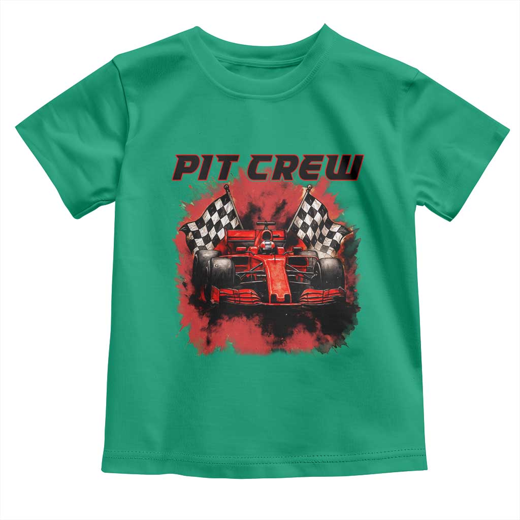Racing Car Checkered Flag Toddler T Shirt Pit Crew Race Car - Wonder Print Shop