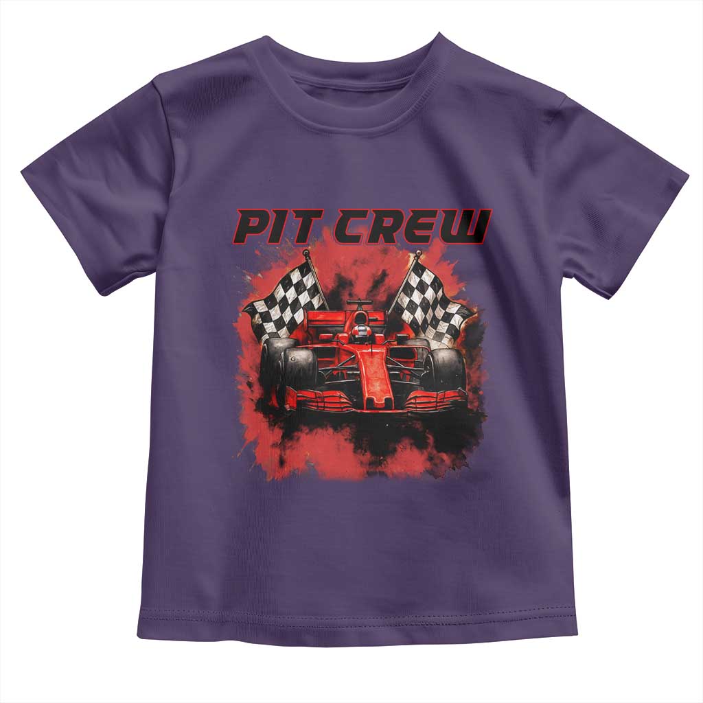 Racing Car Checkered Flag Toddler T Shirt Pit Crew Race Car - Wonder Print Shop