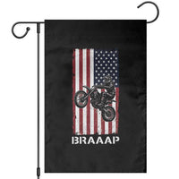 Dirt Bike Garden Flag Braaap American Flag Motocross - Wonder Print Shop