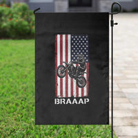 Dirt Bike Garden Flag Braaap American Flag Motocross - Wonder Print Shop