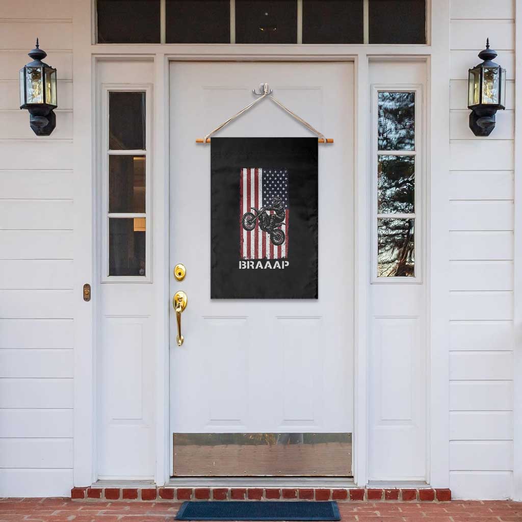 Dirt Bike Garden Flag Braaap American Flag Motocross - Wonder Print Shop