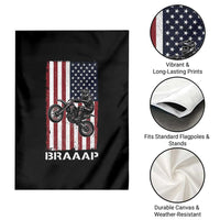 Dirt Bike Garden Flag Braaap American Flag Motocross - Wonder Print Shop