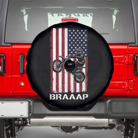 Dirt Bike Spare Tire Cover Braaap American Flag Motocross - Wonder Print Shop