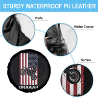 Dirt Bike Spare Tire Cover Braaap American Flag Motocross - Wonder Print Shop