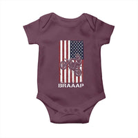 Dirt Bike Baby Onesie Braaap American Flag Motocross - Wonder Print Shop