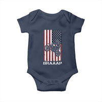 Dirt Bike Baby Onesie Braaap American Flag Motocross - Wonder Print Shop