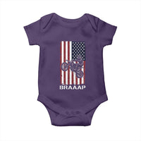 Dirt Bike Baby Onesie Braaap American Flag Motocross - Wonder Print Shop